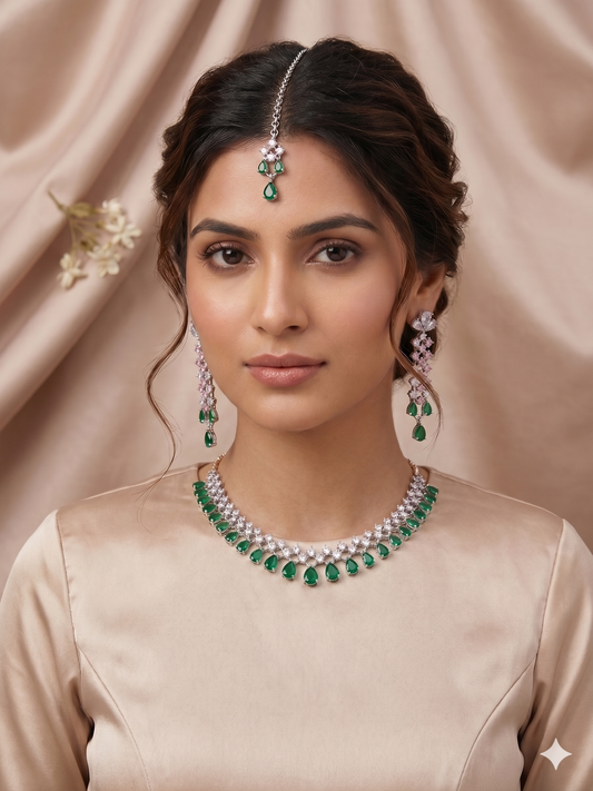 Blush & Emerald Drop Set