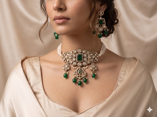 The Noor Jahan Polki Choker Set